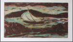 'Boats at Inishbofin 1', drypoint/carborundum, 23x32 cm 